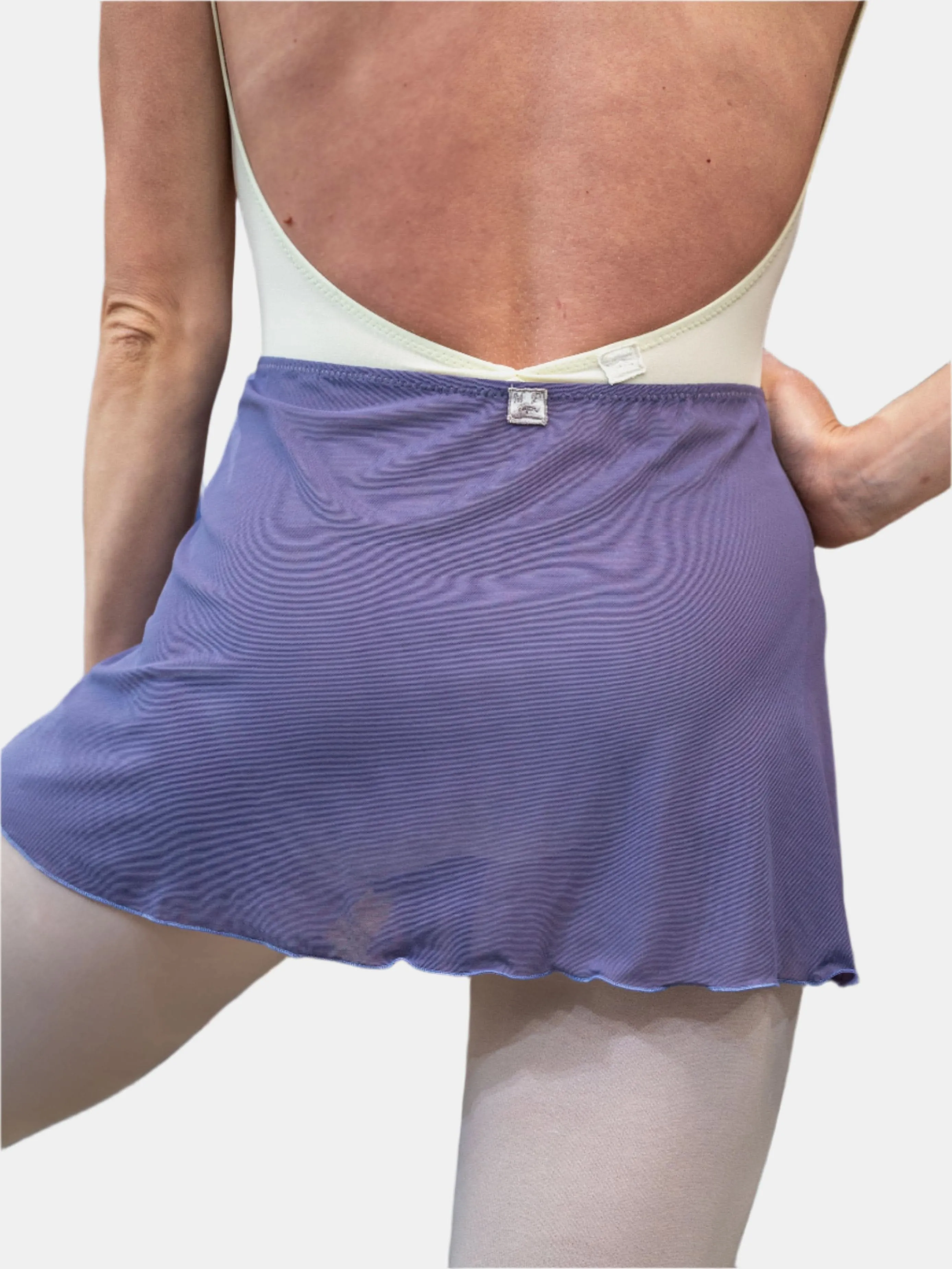 Mauve Mesh Wrap Short Dance Skirt MP301