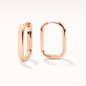 Midi Paperclip Earrings in Rose Gold