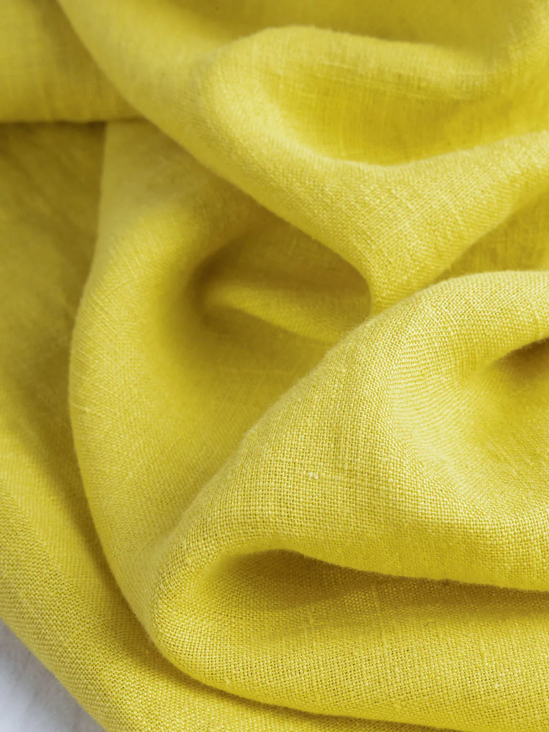 Midweight European Linen - Citron - Swatch