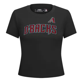 MLB ARIZONA DIAMONDBACKS CLASSIC WOMEN'S SLIM FIT TEE (BLACK)