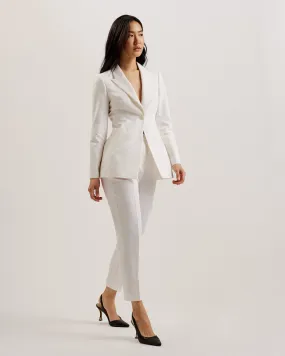 Musubt High Rise Tailored Trousers White