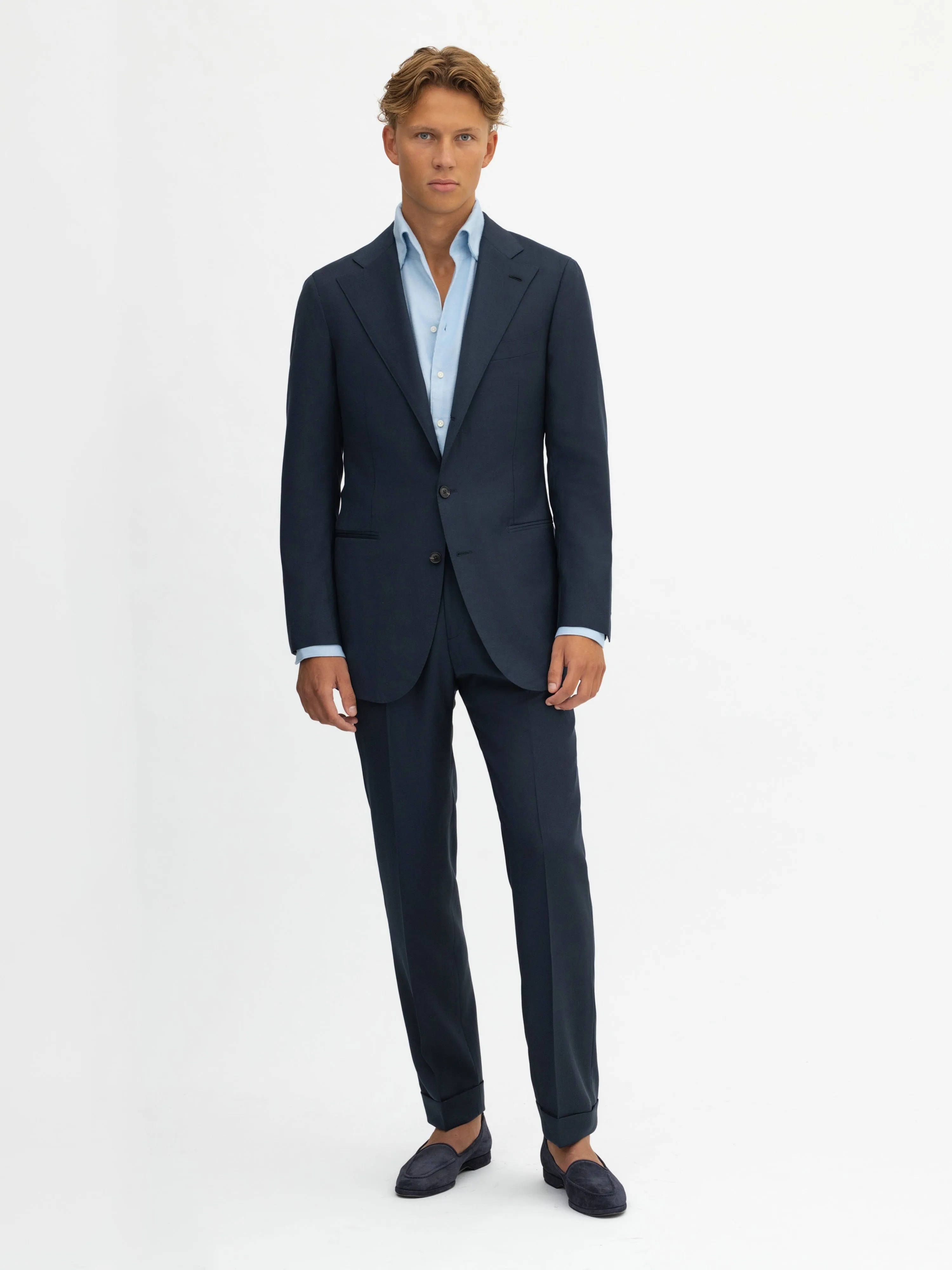 Navy S130 Wool Suit (SB)