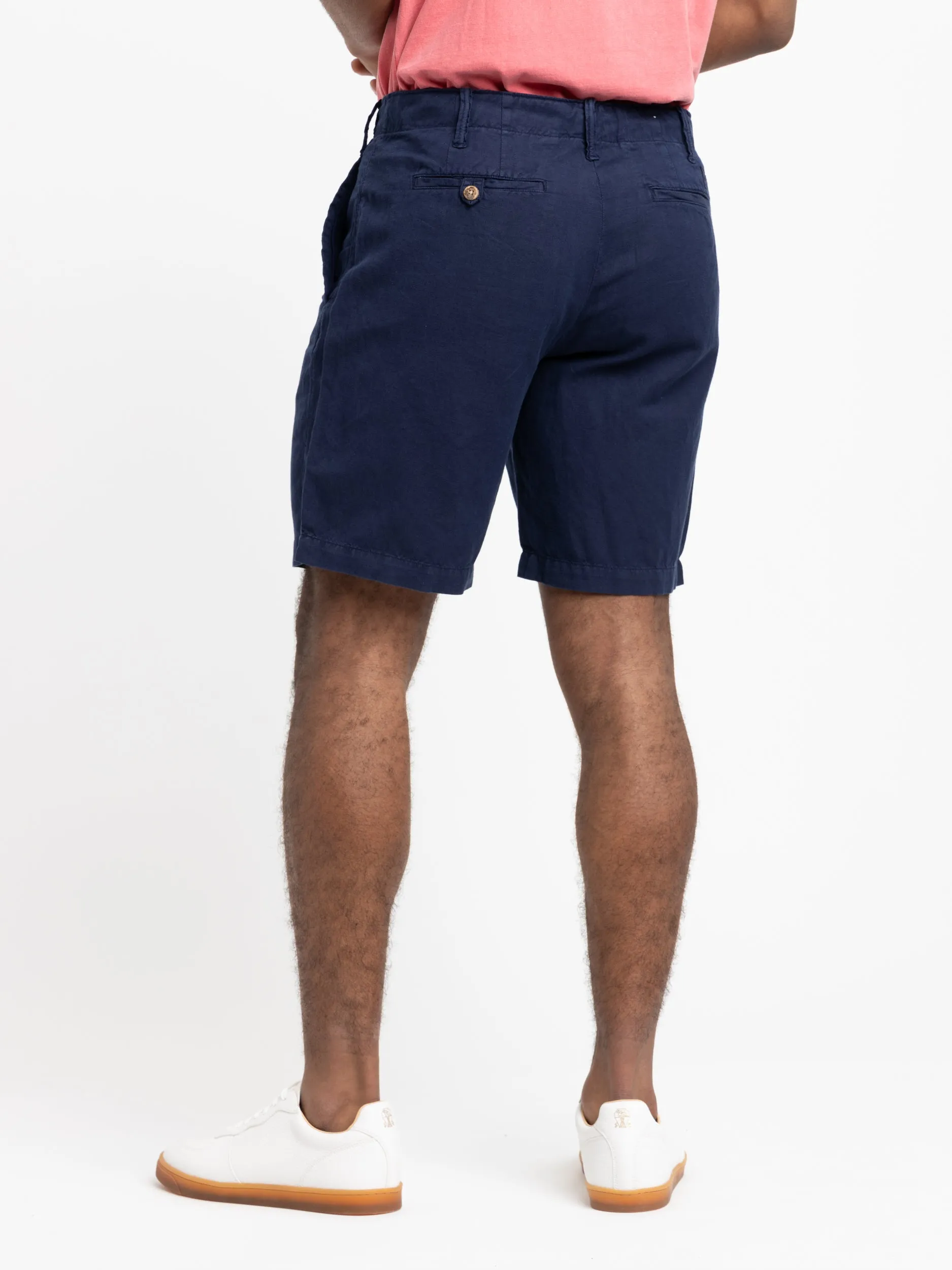 Newport Navy 8.5-Inch Classic Fit Linen-Cotton Short