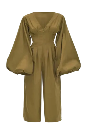 Nia Culotte Olive Jumpsuit