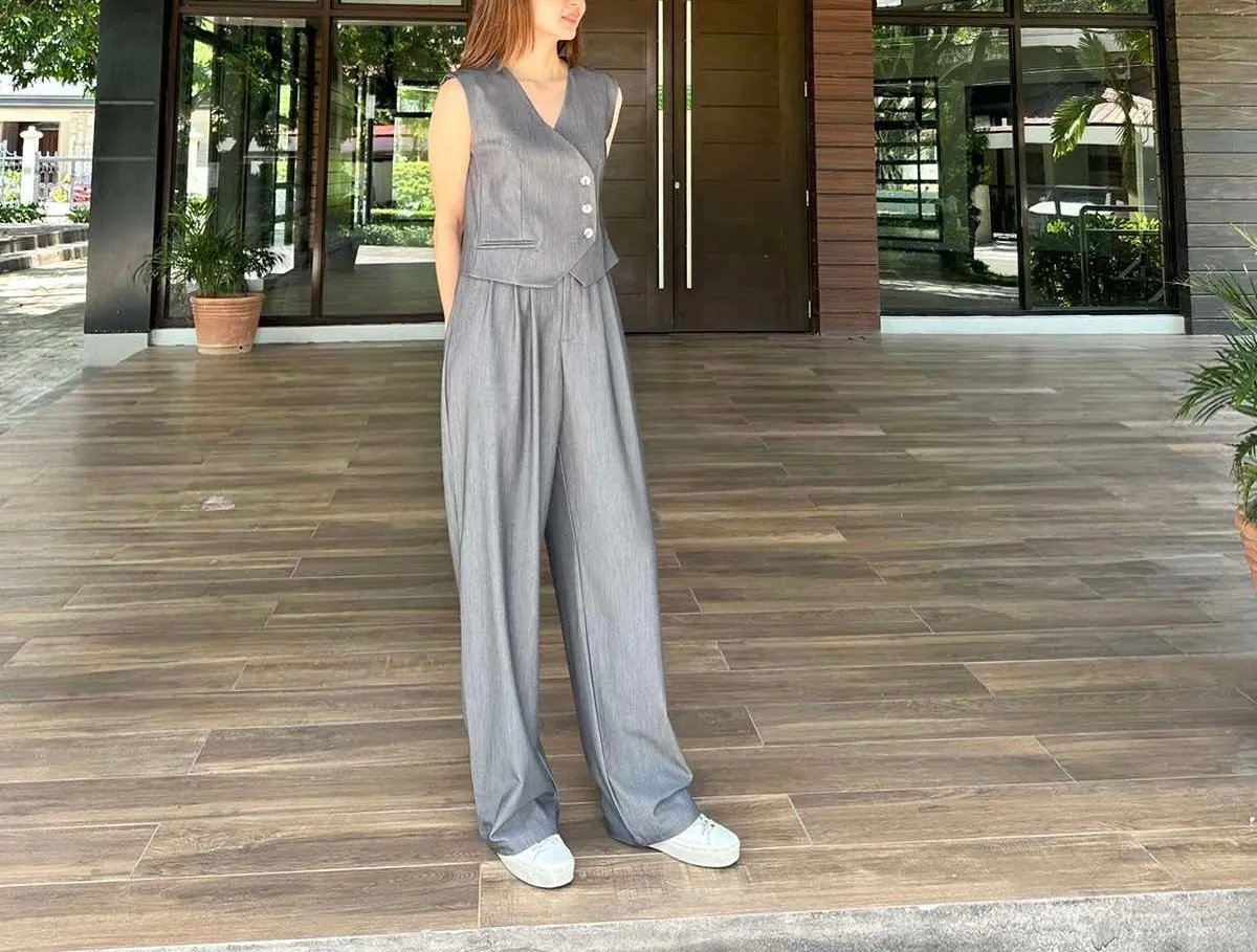 Odella Wide Pants in Grey