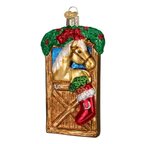 Old World Christmas Ornament - Horse in Stall