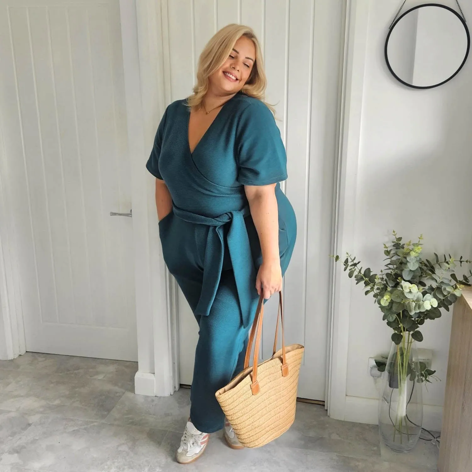 Ottoman Wrap Jumpsuit - Blueberry Muffin