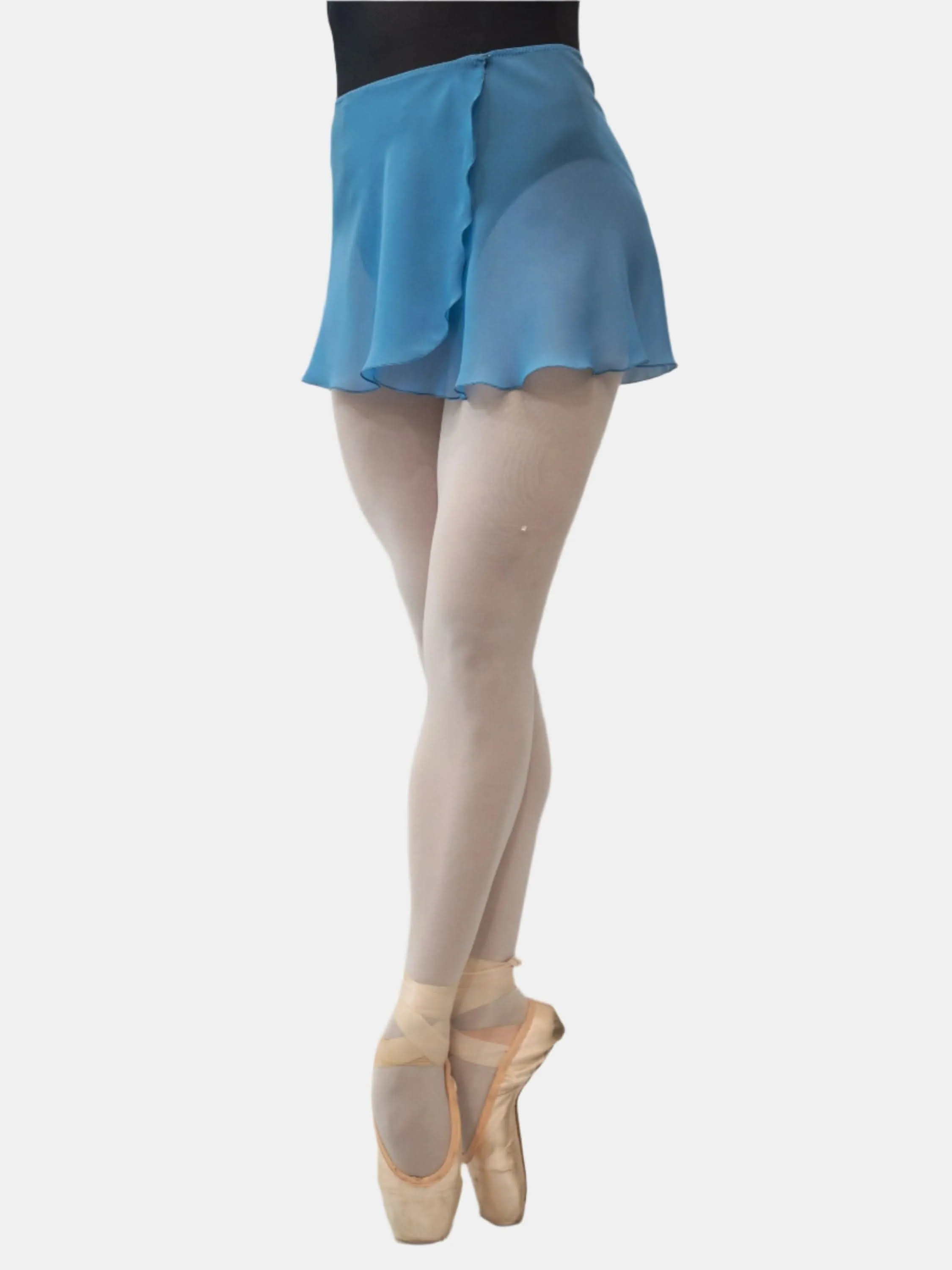 Powder Blue Wrap Short Dance Skirt MP301