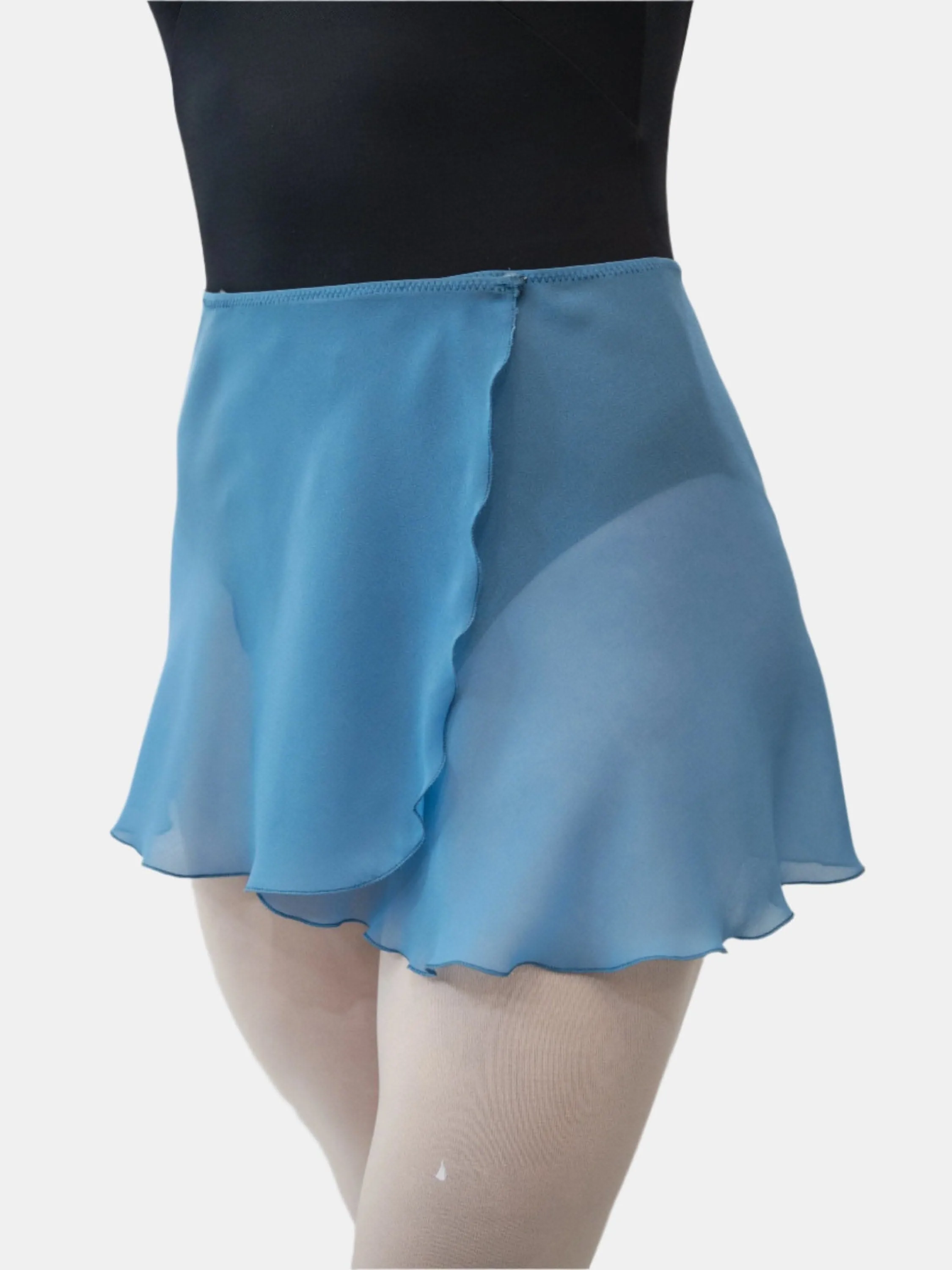 Powder Blue Wrap Short Dance Skirt MP301