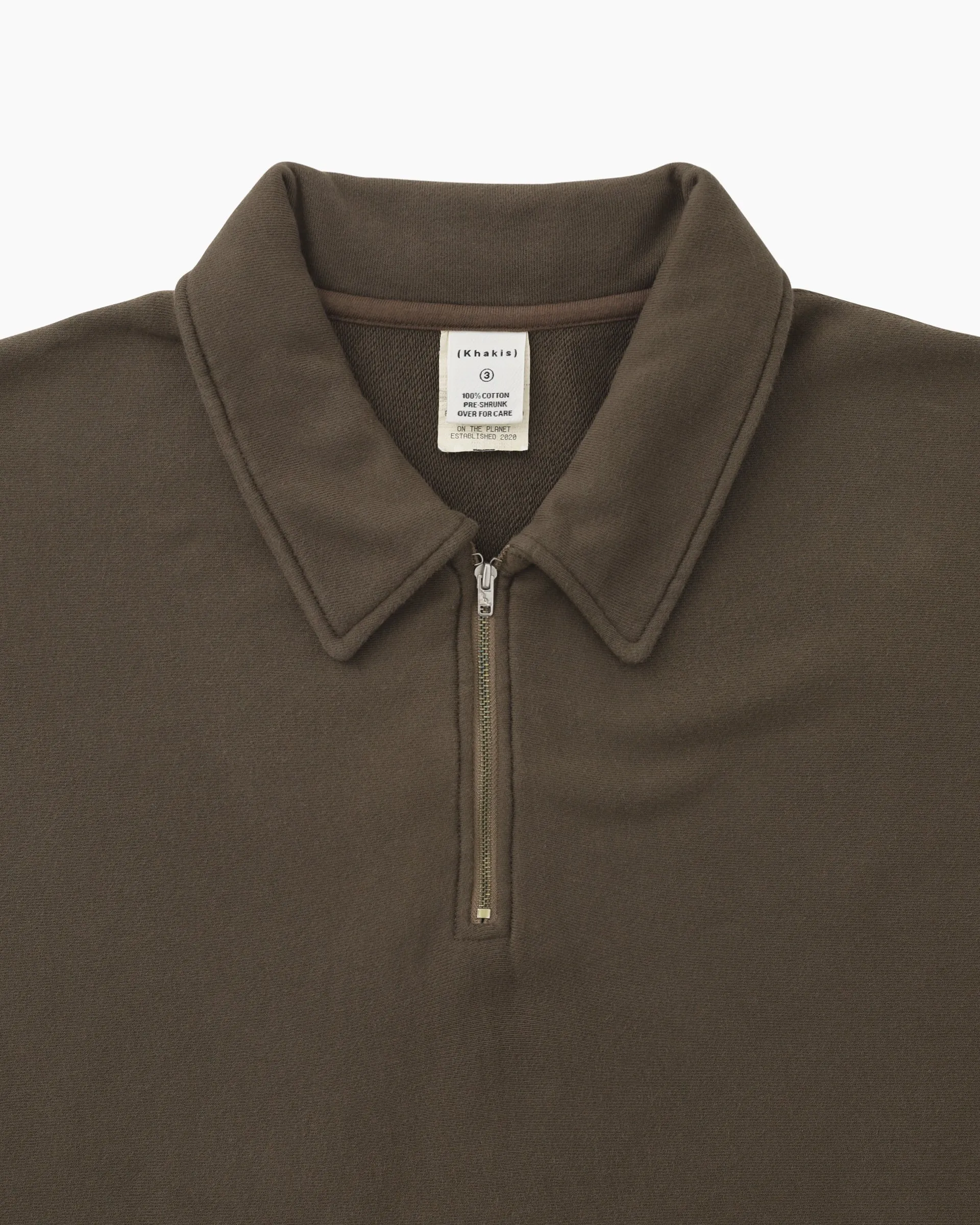 Quarter Zip Pullover Brown