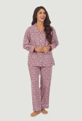 Red Tyrolean Women's Flannel Pajama