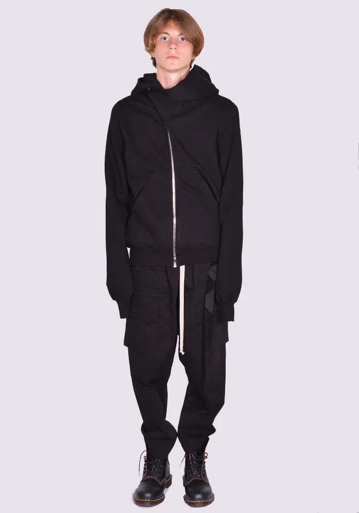 RICK OWENS DRKSHDW DU02D2286 F MOUNTAIN ZIP SWEAT HOODIE BLACK (New Season FW24)