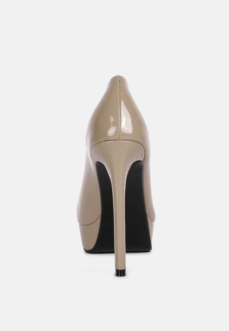 ROTHKO Taupe Platform Stiletto Pumps