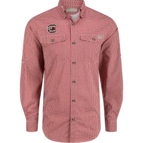 South Carolina Frat Gingham Long Sleeve Shirt