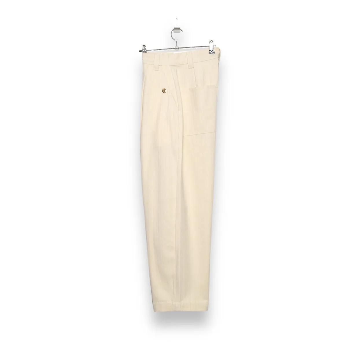 Standardtypes Naval Button Pants offwhite herringbone ST048