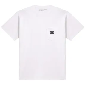 T-shirt Uomo Obey - Established Works Eyes Pocket Tee Ss - Bianco