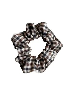 TAN GINGHAM CONTRAST SCRUNCHIE