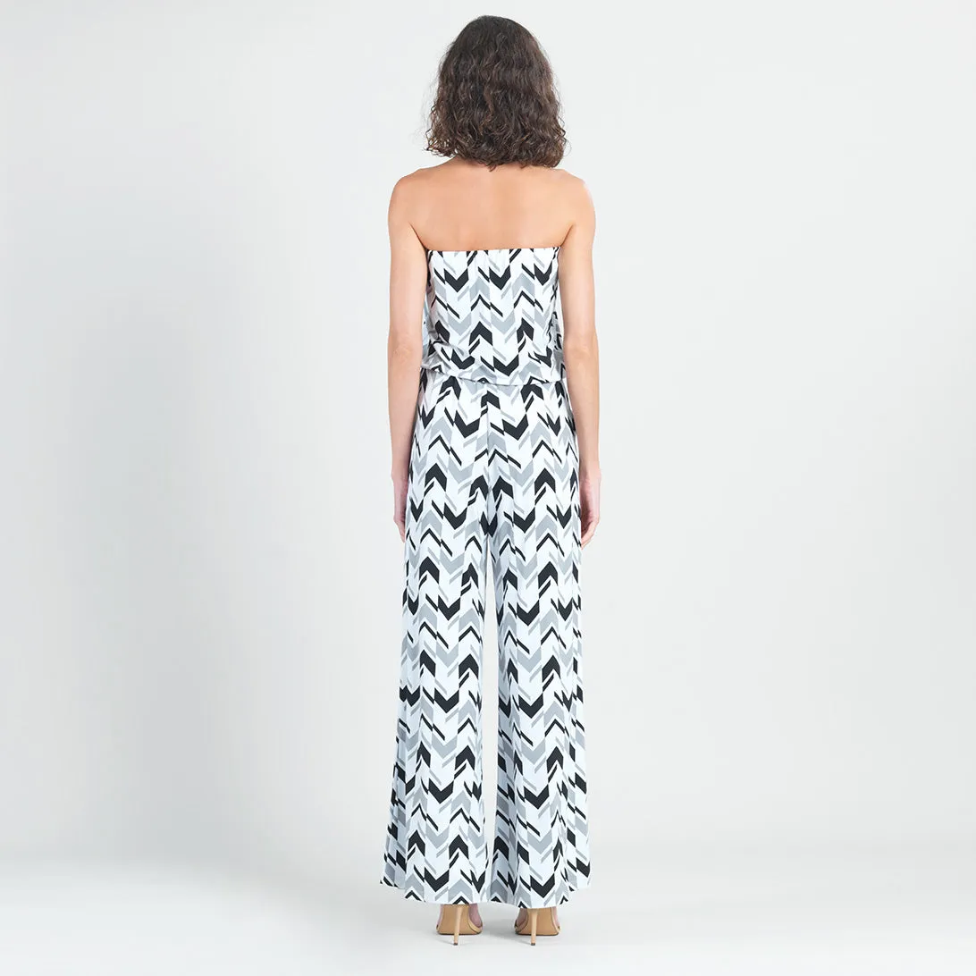 Tube Top Pocket Jumpsuit - Chevron Stripe - Final Sale!