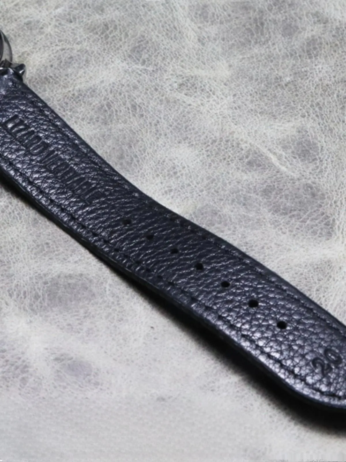 Ultra-thin Genuine Black Lizard Leather Watch Strap 18mm 19mm 20mm 21mm 22mm Calfskin Bottom Watch