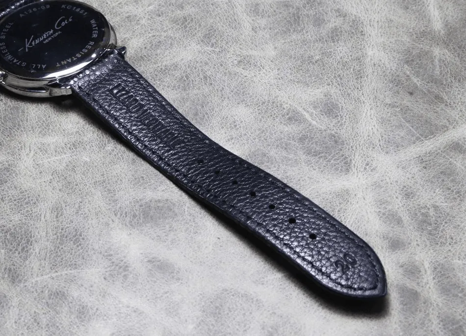 Ultra-thin Genuine Black Lizard Leather Watch Strap 18mm 19mm 20mm 21mm 22mm Calfskin Bottom Watch