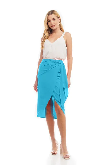 WAIST WRAP MIDI SKIRT