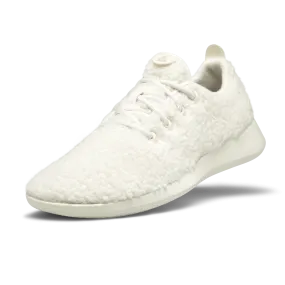 Women's Wool Runner Fluffs - Natural White (White Sole)