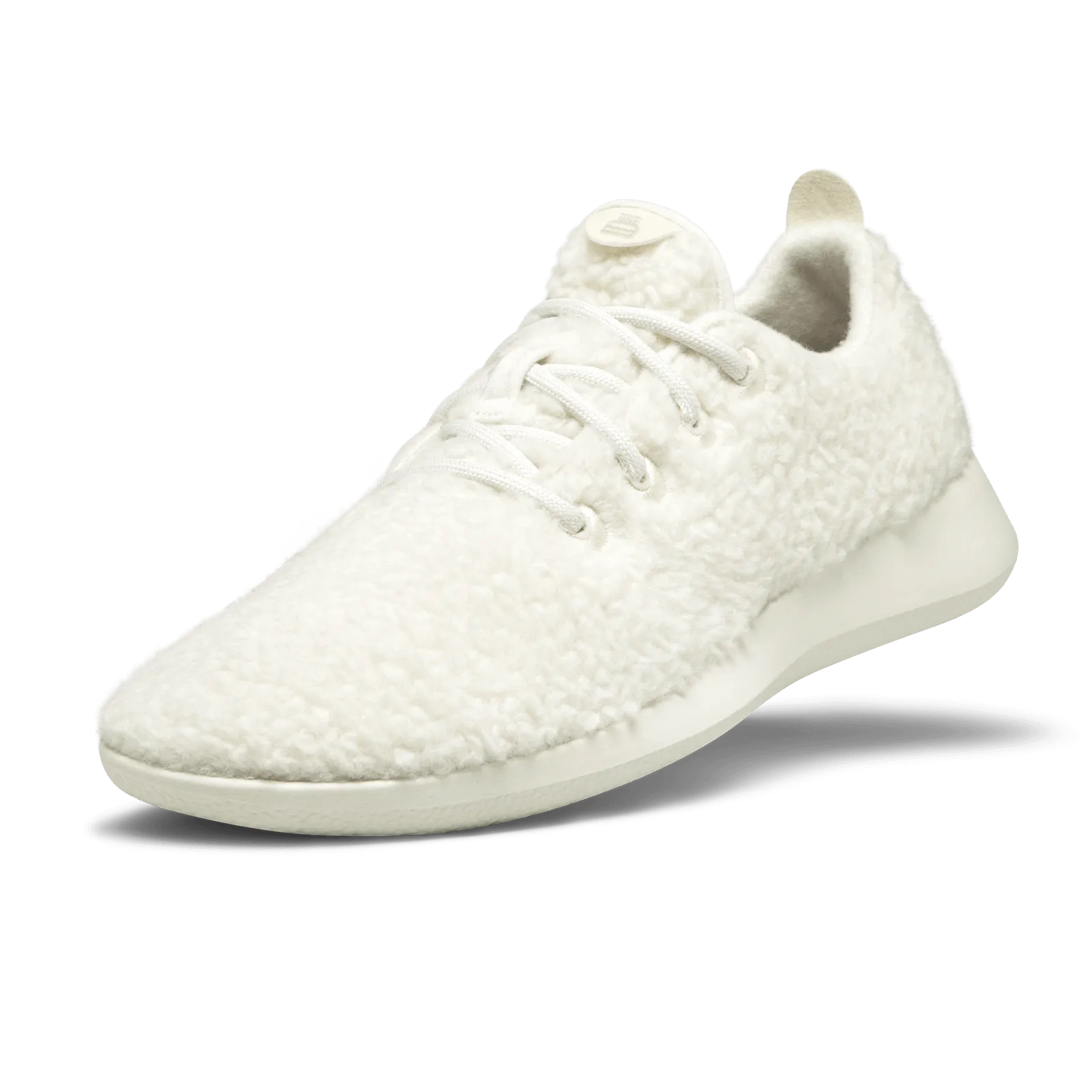 Women's Wool Runner Fluffs - Natural White (White Sole)